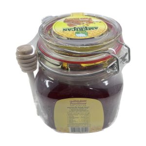 عسل خالص استرالیایی شیشه ای امریکن فارم 1 کیلوگرم + هدیه قاشق چوبی
