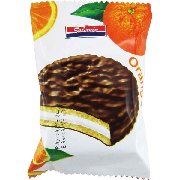 بیسکویت روکش کاکائویی با طعم پرتقال والس سالمین 25 گرم
