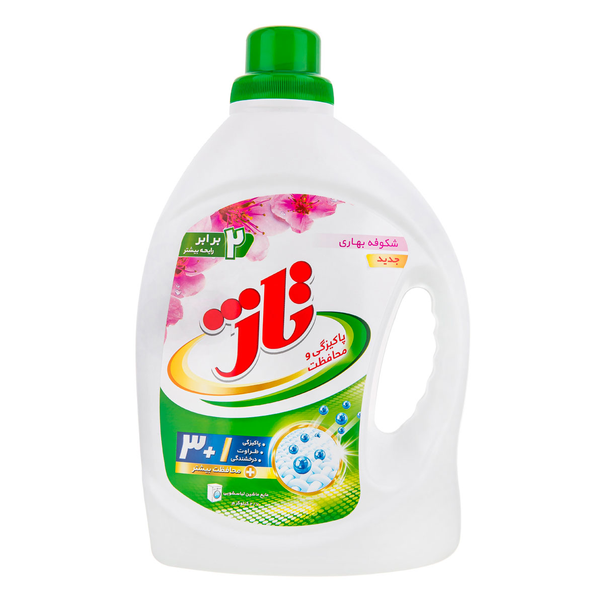مایع لباسشویی برای انواع لباس ها شکوفه بهاری تاژ 2700 گرم